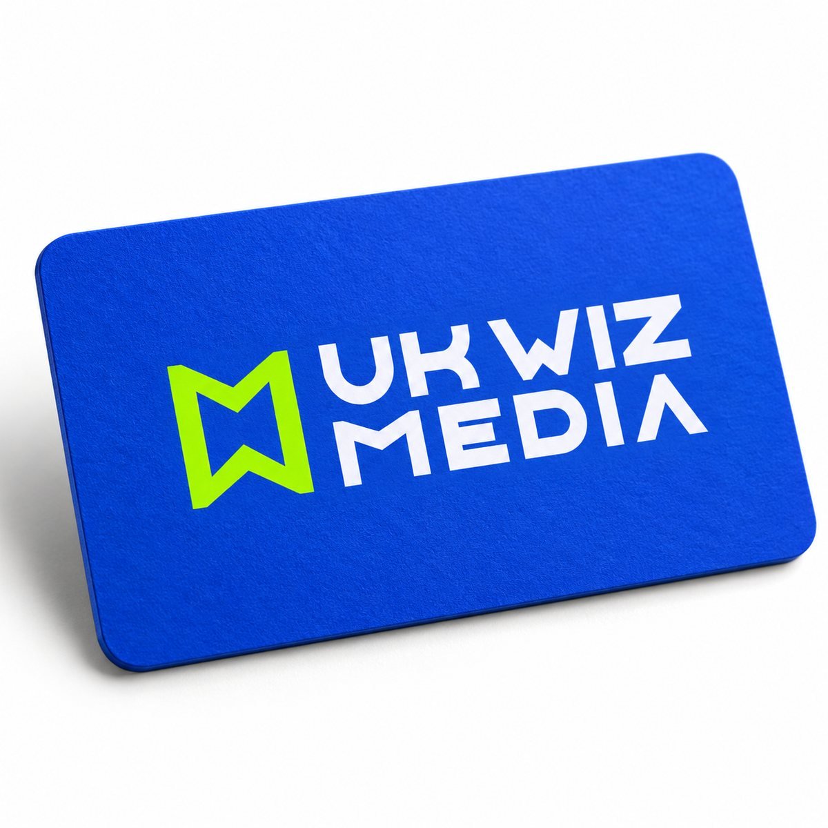 Close-up of a full-colour printed business card