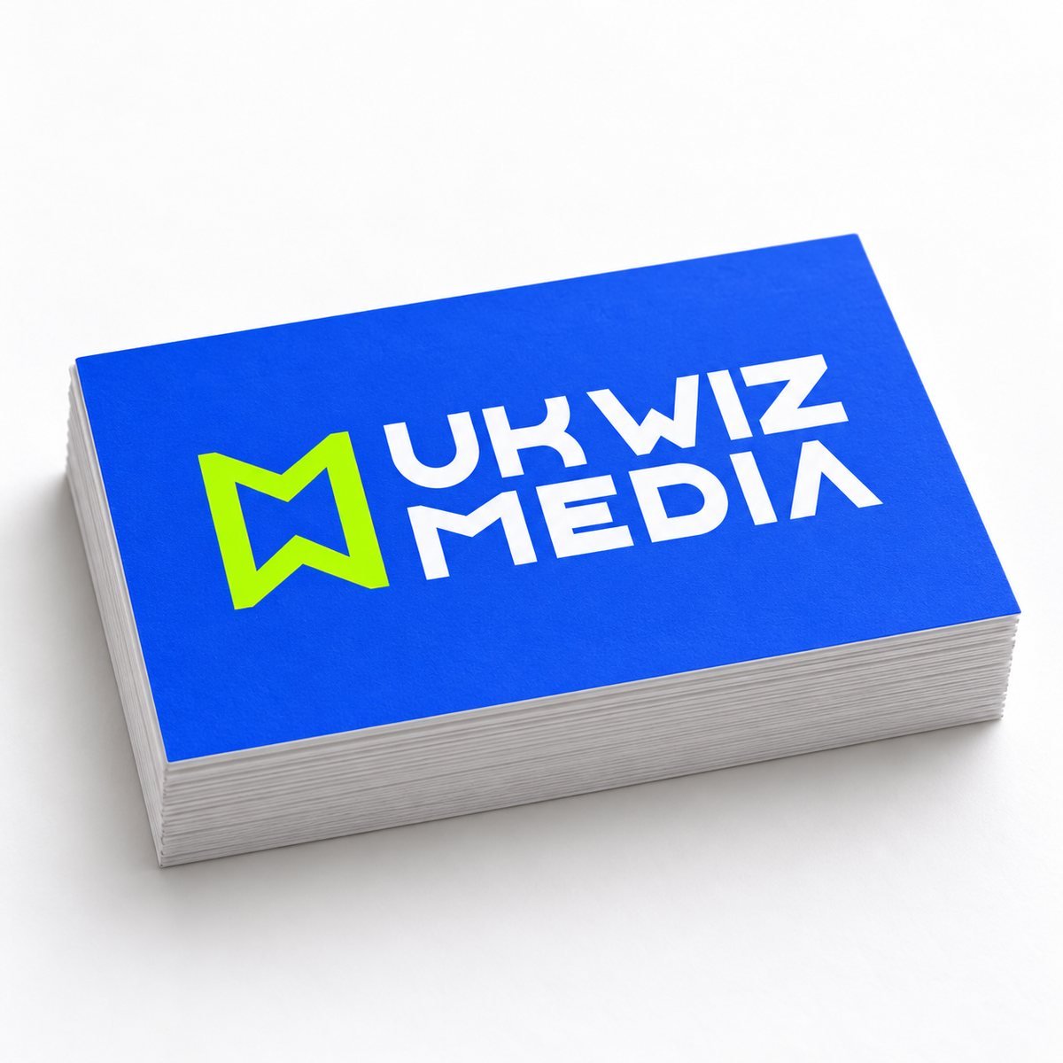 Stack of thick 400gsm printed business cards
